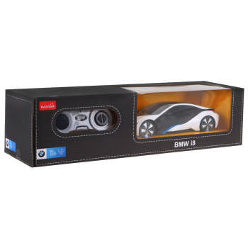 BMW i8 białe RASTAR model 1:24 Zdalnie sterowane auto + pilot 2,4 GHz